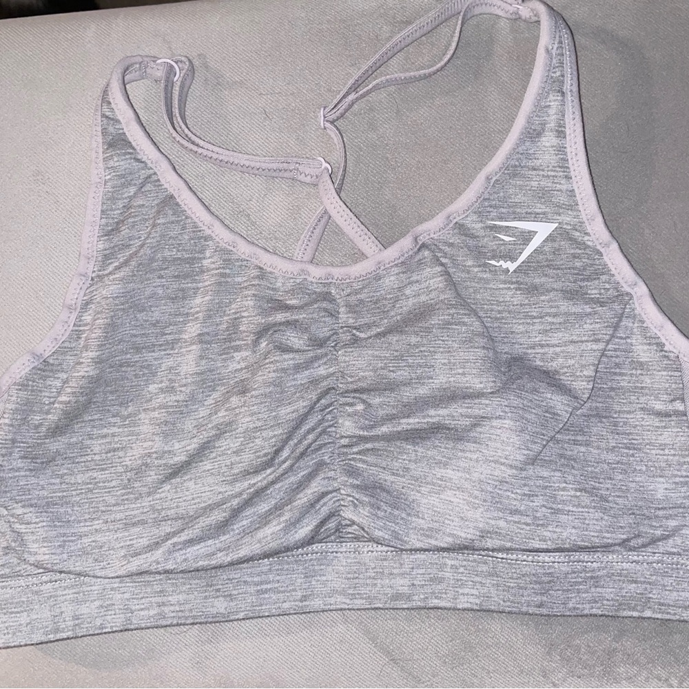 Gymshark Gray Racerback Bra Sz S